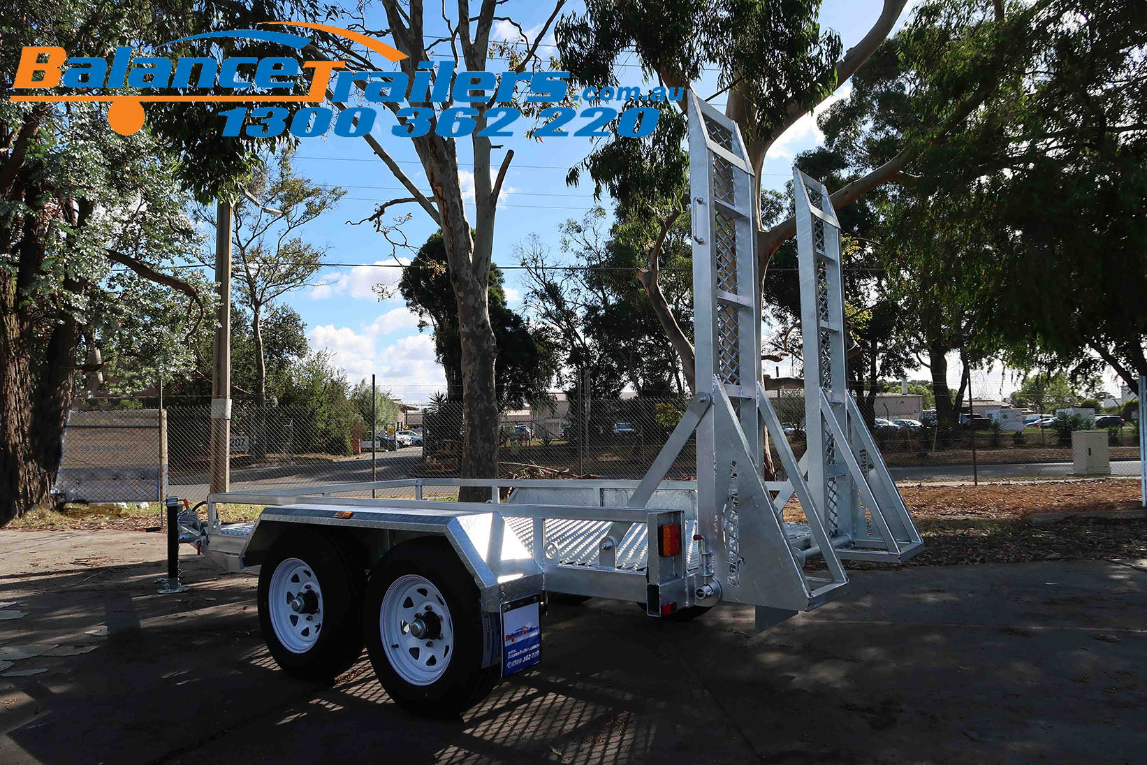 10×6 Heavy Duty Fully Welded Tandem Plant Trailer With Drop Down Ramp ATM 3500KG