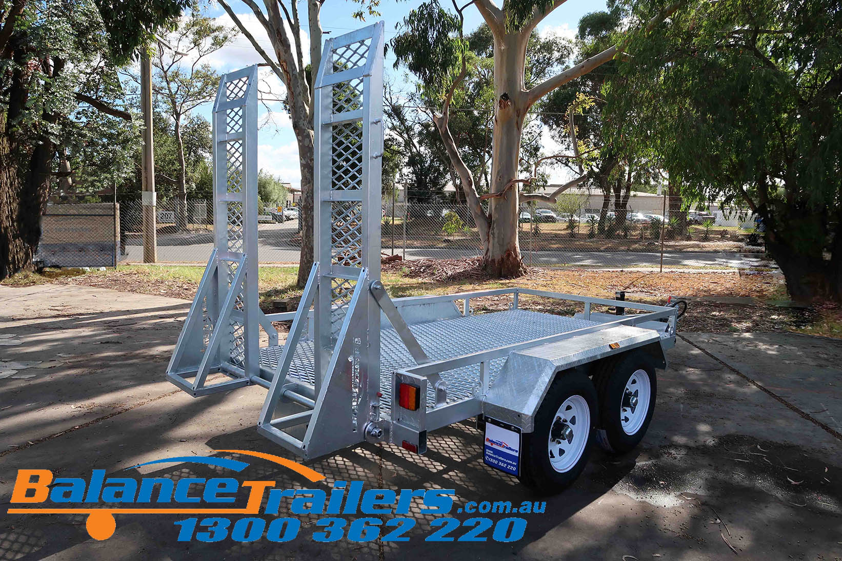 10×6 Heavy Duty Fully Welded Tandem Plant Trailer With Drop Down Ramp ATM 3500KG