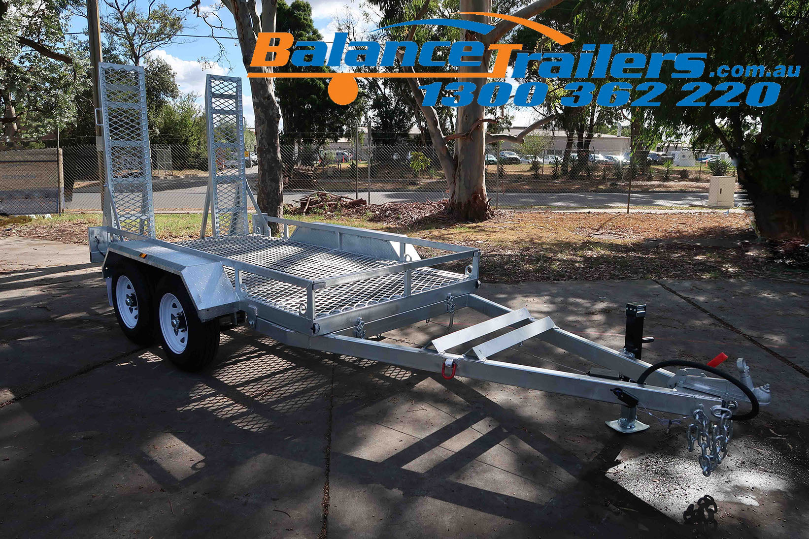 10×6 Heavy Duty Fully Welded Tandem Plant Trailer With Drop Down Ramp ATM 3500KG