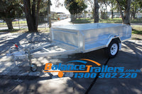 8×5 Heavy Duty Single Axle Box Trailer With Brake & 500mm Side ATM 1400kg